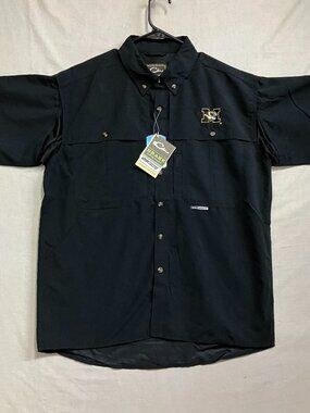 Drake Waterfowl Wingshooter Shirt Men's M Black Missouri Tigers Vented Fishing